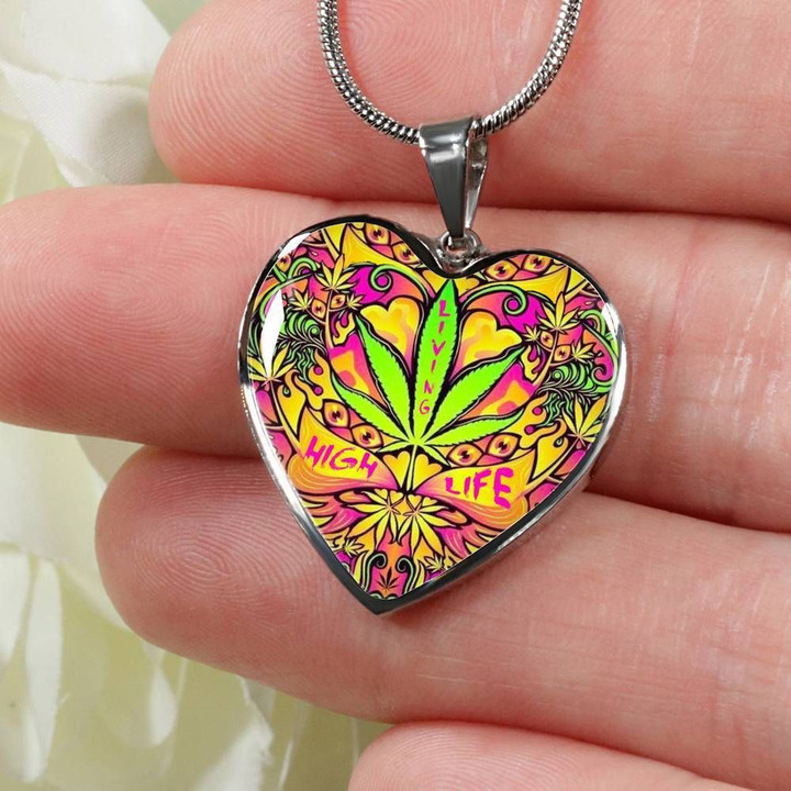 Living High Life Stainless Heart Pendant Necklace Gift For Daughter
