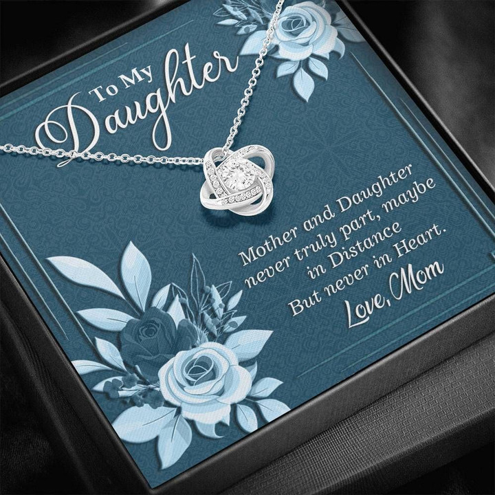Mother And Daughter Never Truly Part Love Knot Necklace Mom Gift For Daughter