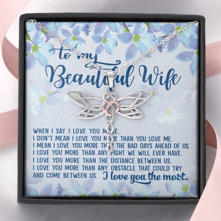I Mean I Love You More Than Anything Dragonfly Dreams Necklace Gift For Wife