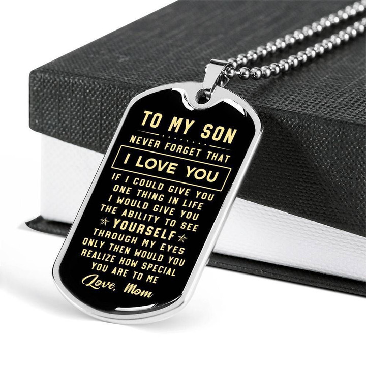 How Special You Are Stainless Dog Tag Pendant Necklace Gift For Son