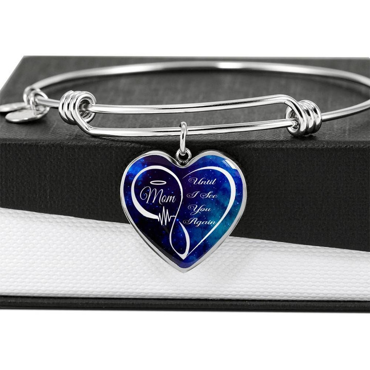 Gift For Angel Mom Until I See You Again In Loving Heart Pendant Bracelet