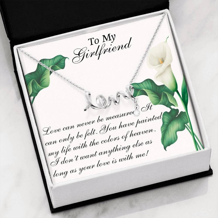 You've Painted My Life Gift For Girlfriend Scripted Love Necklace