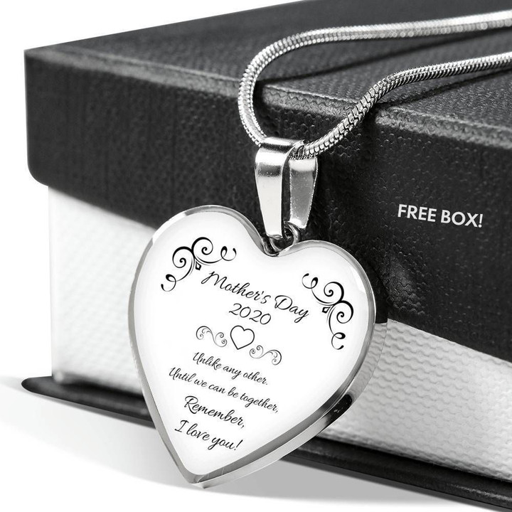 Remember I Love You Gift For Mom Stainless Heart Pendant Necklace