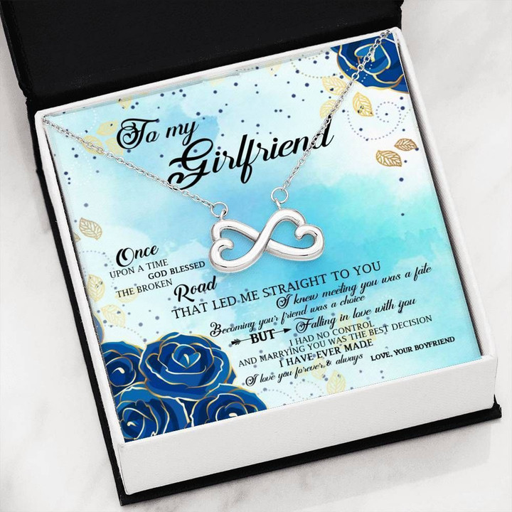 Gift For Girlfriend Falling In Love With You Infinity Heart Necklace