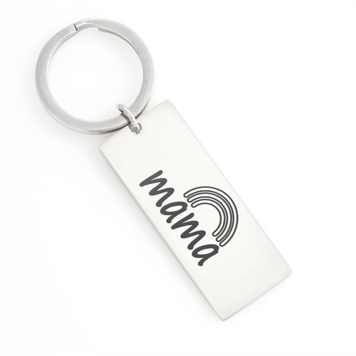 Mama Rainbow Engraved Keyring Gift For Women