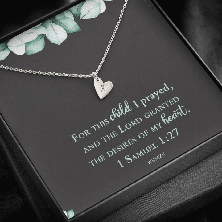 For This Child I Prayed Gift For Daughter Sweetest Hearts Necklace