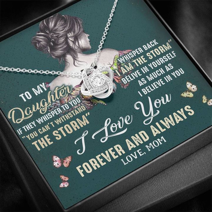 You Can't Withstand The Storm Love Knot Necklace Gift For Daughter
