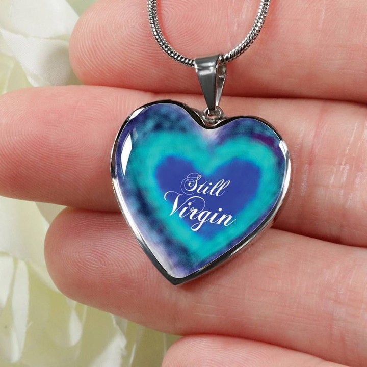 Still Virgin Gift For Girls Stainless Heart Pendant Necklace