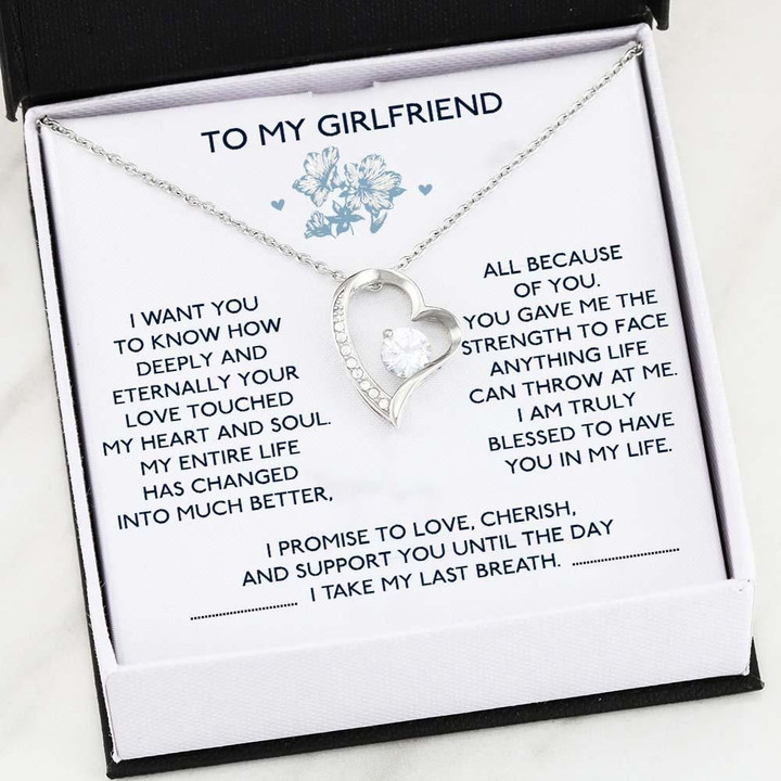 Gift For Girlfriend You Gave Me The Strength Forever Love Necklace