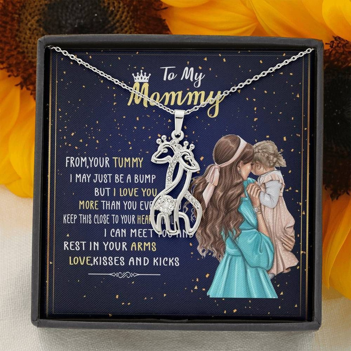 I Love You More Than You Ever Know Gift For Mom Giraffe Couple Necklace
