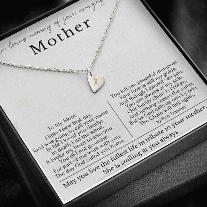 Gift For Angel Mother Who Smiling At You Always Sweetest Hearts Necklace