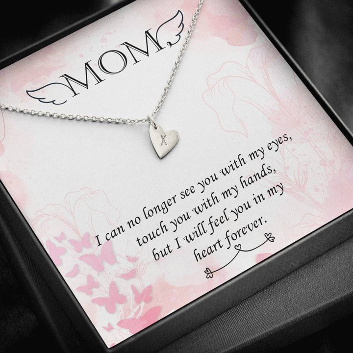 Gift For Angel Mom I'll Feel You In My Heart Sweetest Hearts Necklace