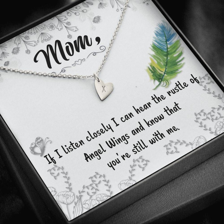 Gift For Angel Mom I Can Hear The Rustle Of Angel Wings Sweetest Hearts Necklace