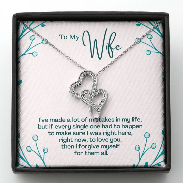 I've Made A Lot Of Mistakes In My Life Double Hearts Necklace Gift For Wife