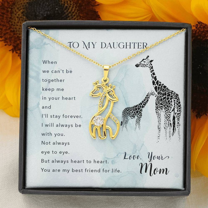 You Are The Best Friend For Life Gift For Daughter Giraffe Couple Necklace