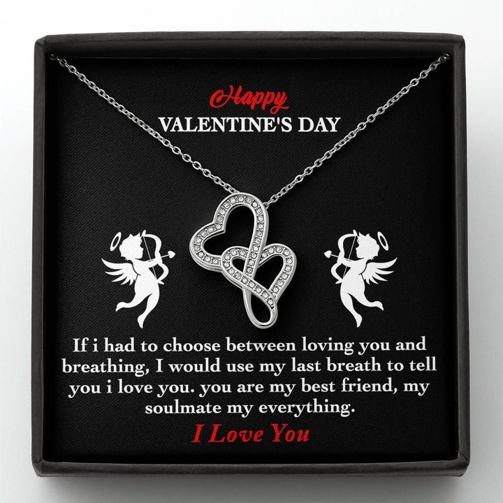 You Are My Best Friend Gift For Her Double Hearts Necklace