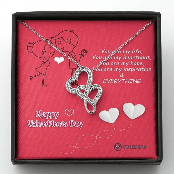 You Are My Hope Gift For Her Double Hearts Necklace