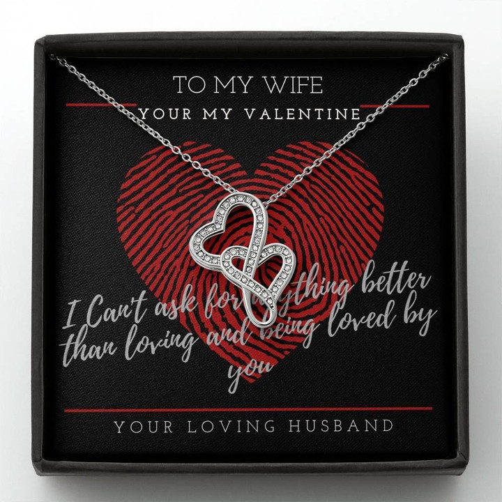 Being Loved By You Gift For Wife Heart Dna Double Hearts Necklace