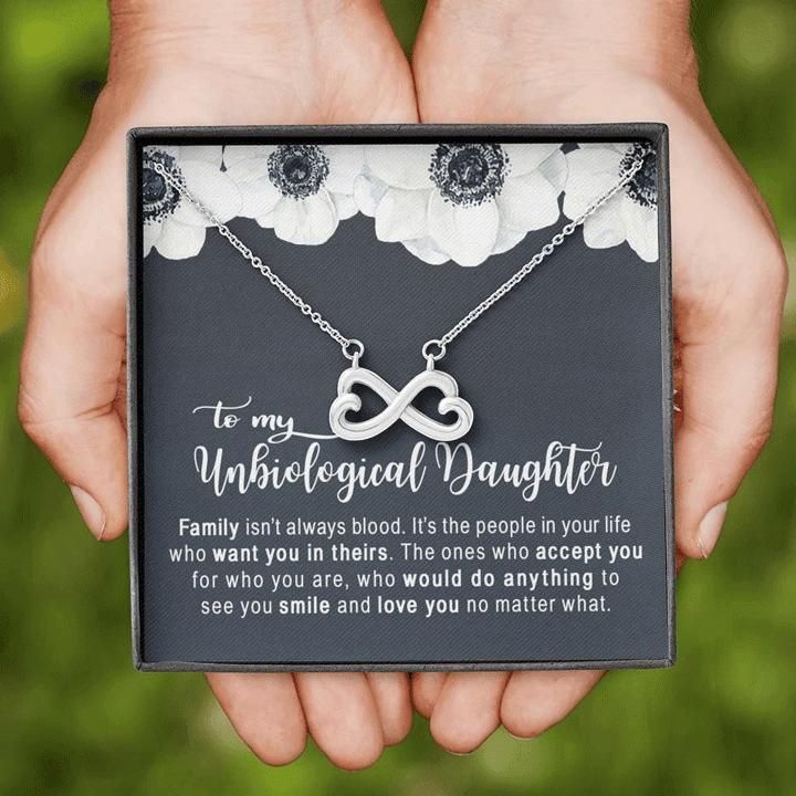 Love You No Matter What Infinity Heart Necklace Gift For Daughter Bonus Daughter