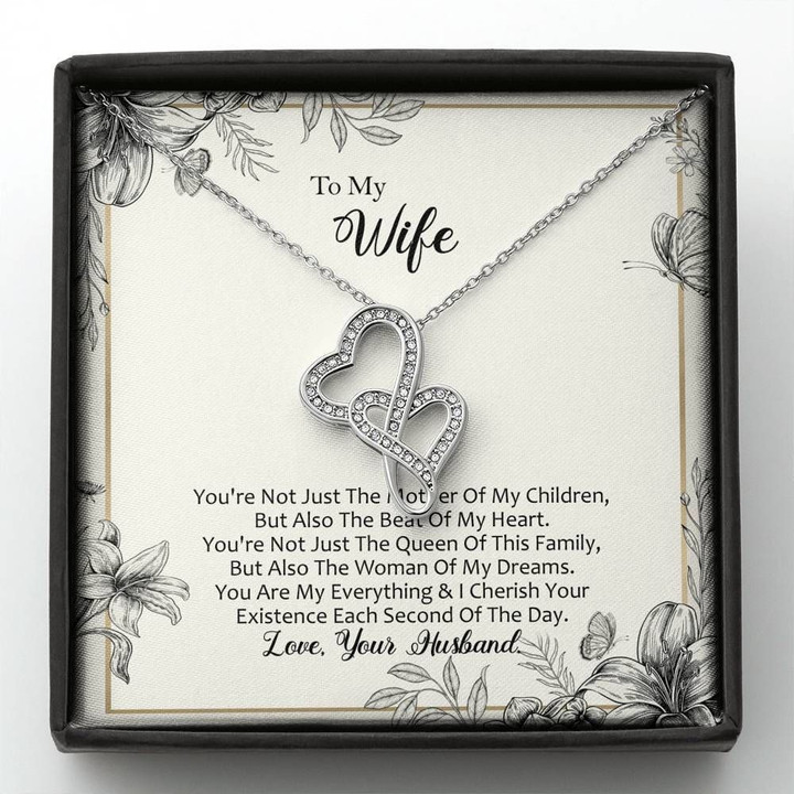 The Woman Of My Dreams Double Hearts Necklace Gift For Wife
