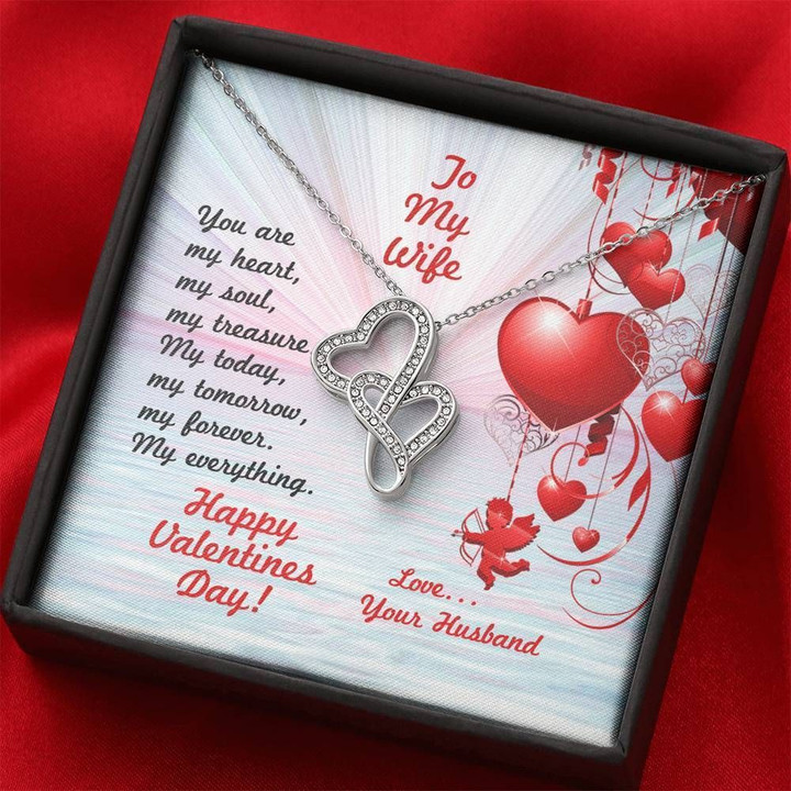 You Are My Heart Gift For Wife Double Hearts Necklace
