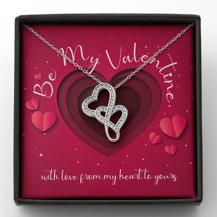 With Love From My Heart To Yours Gift For Her Double Hearts Necklace