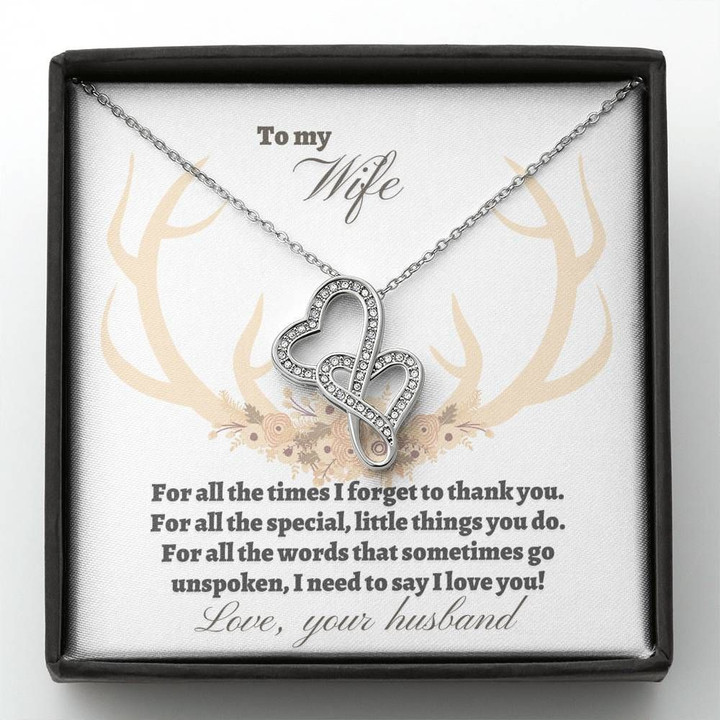 Thank You For All The Special Things You Do Gift For Mom Double Hearts Necklace