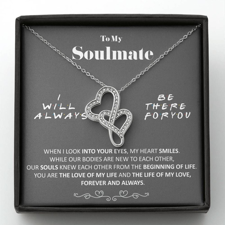 You Are The Life Of My Love Soulmate Gift For Her Double Hearts Necklace