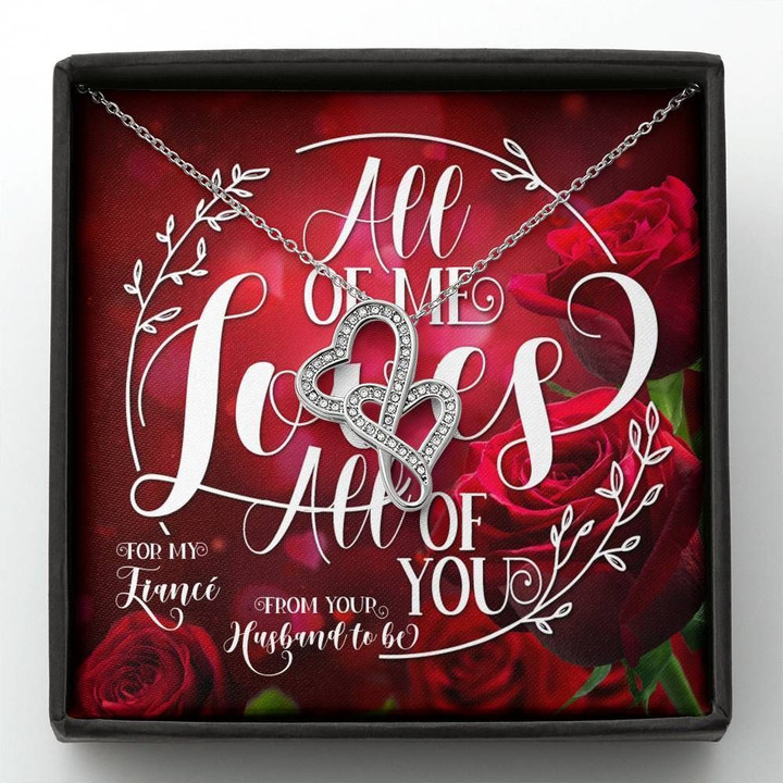 All Of Me Loves All Of You Double Hearts Necklace Gift For Wife