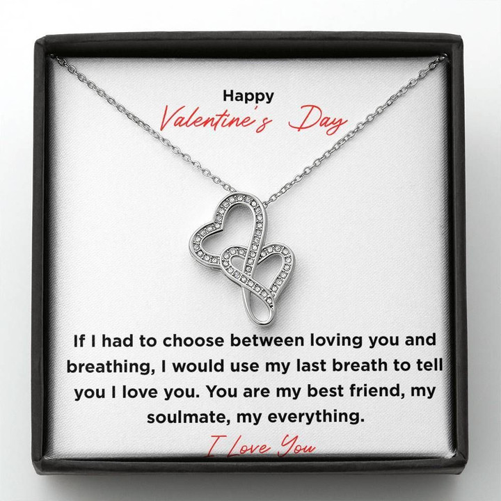 You Are My Soulmate Gift For Her Double Hearts Necklace