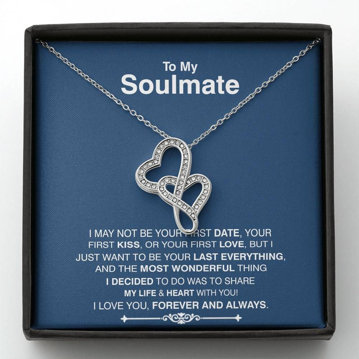 Soulmate Gift For Her I Decided To Do Share My Life With You Double Hearts Necklace
