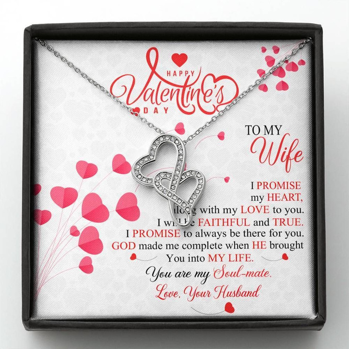 You Into My Life Gift For Wife Double Hearts Necklace