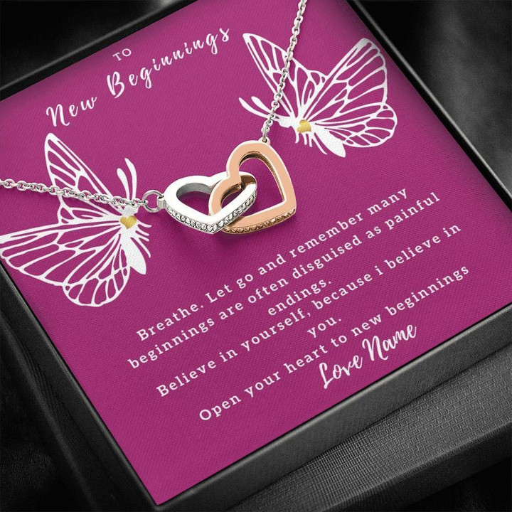 Open Your Heart Gift For Her Interlocking Hearts Necklace
