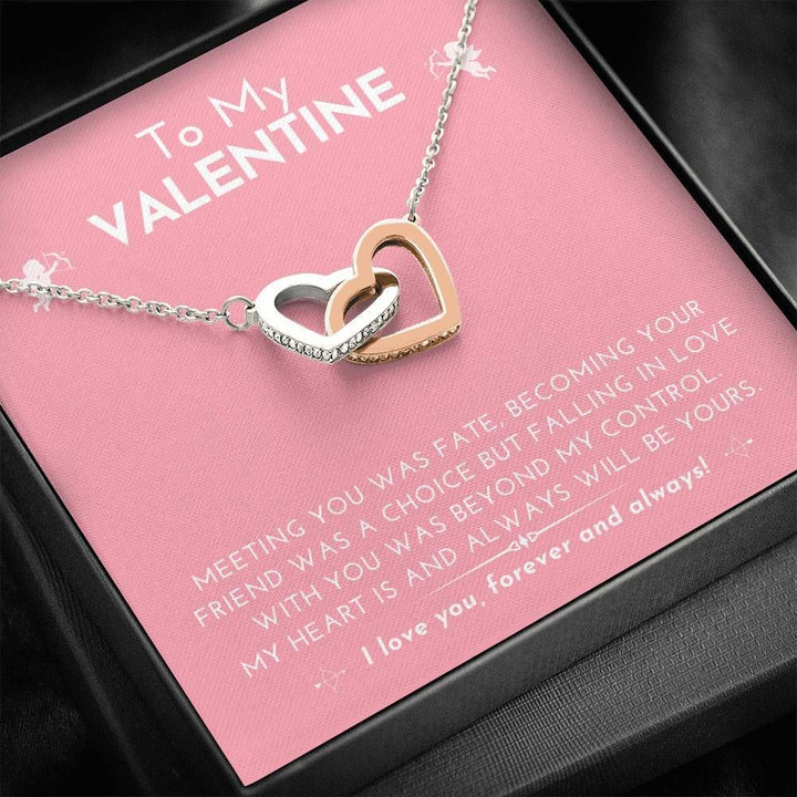 I Love You Forever Interlocking Hearts Necklace Gift For Wife