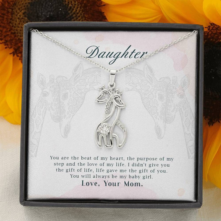 The Beat Of My Heart Giraffe Couple Necklace Gift For Daughter