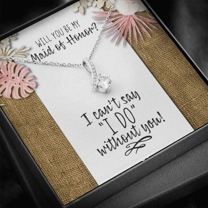 Will You Be My Maid Of Honor Alluring Beauty Necklace Gift For Darling