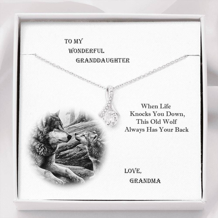 This Old Wolf Always Will Have Your Back Alluring Beauty Necklace Gift For Granddaughter