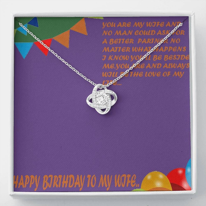 No Matter What Happens Balloon Love Knot Necklace Gift For Wife