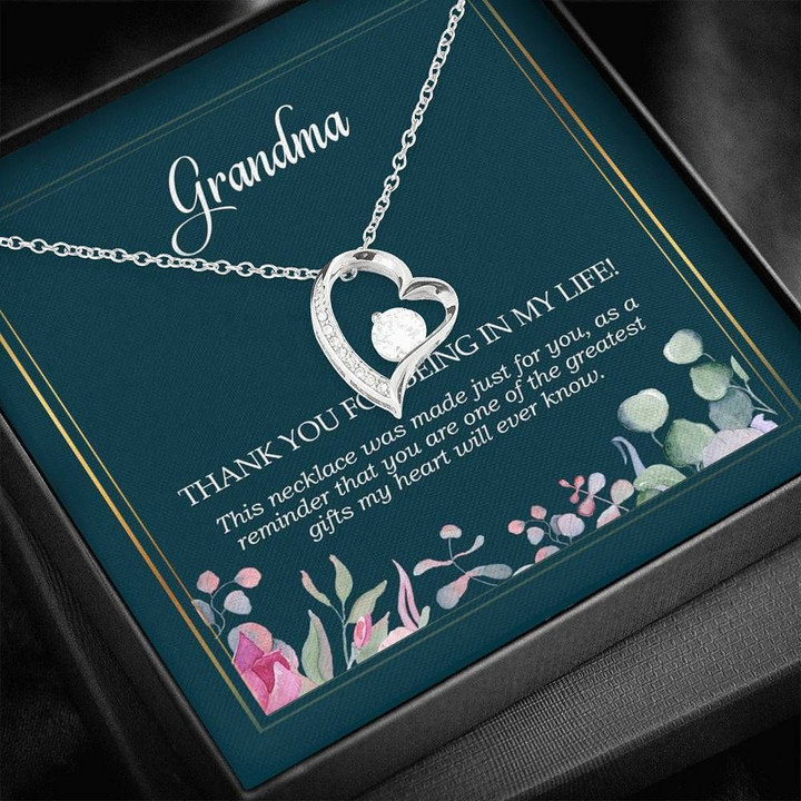 Thank You For Being In My Life Forever Love Necklace Gift For Grandma