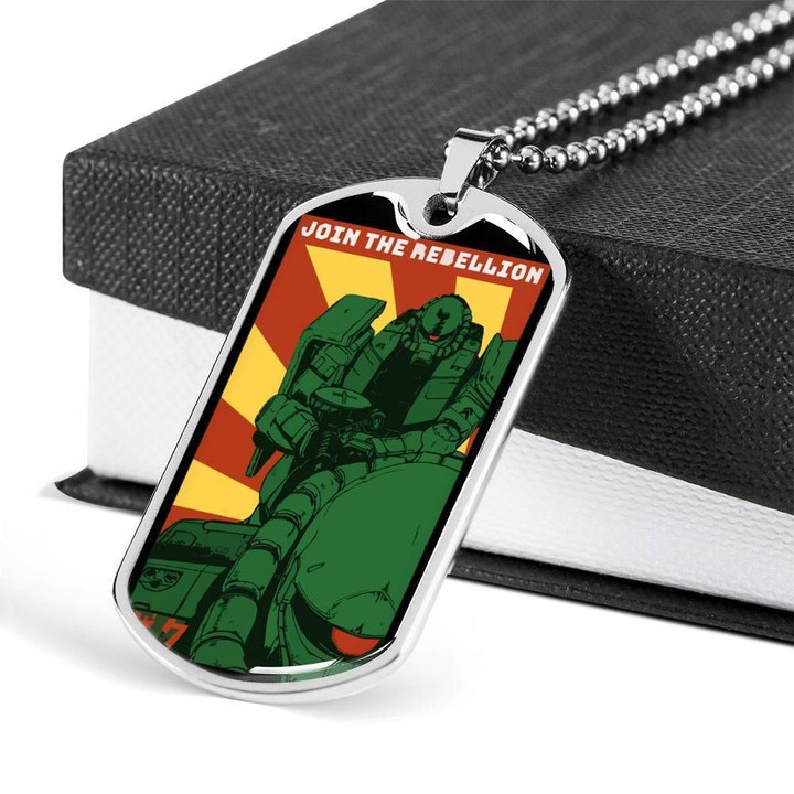 Join The Rebellion Dog Tag Pendant Necklace Gift For Men