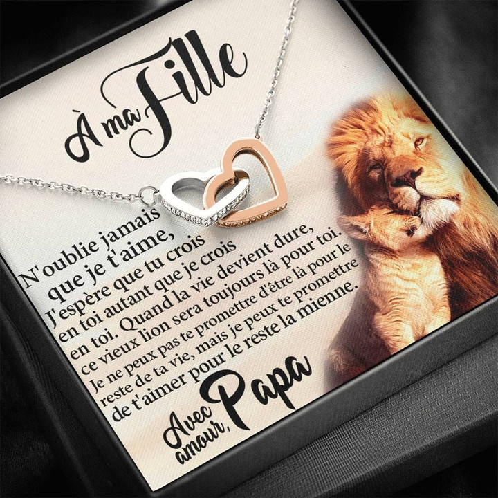 Interlocking Hearts Necklace Gift For Women Ce Vieux Lion Sera Toujours Là Pour Toi