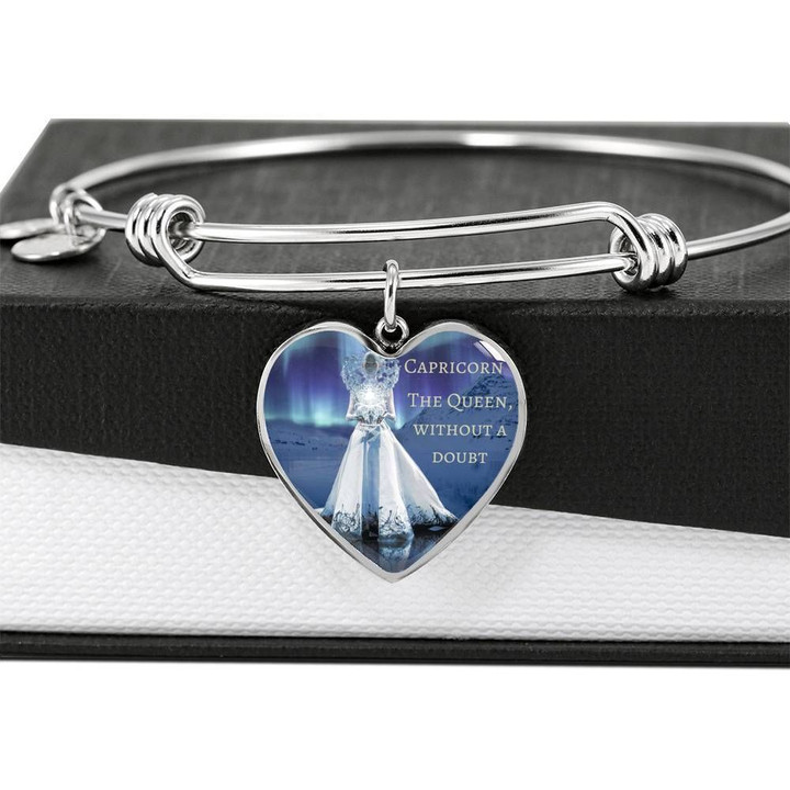 Capricorn Is A Queen Heart Pendant Bracelet Gift For Women