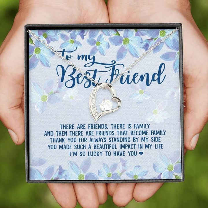 Thank You For Always Standing By My Side Forever Love Necklace Gift For Friend