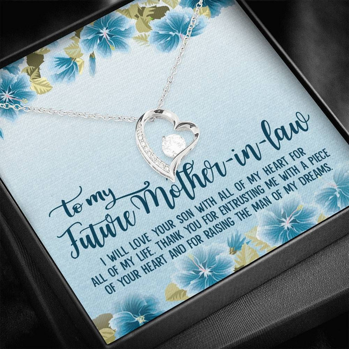 Love Your Son With My Heart Forever Love Necklace Gift For Mom In Law