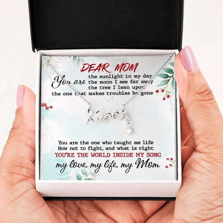 The Sunlight In My Day Scripted Love Necklace Gift For Mom