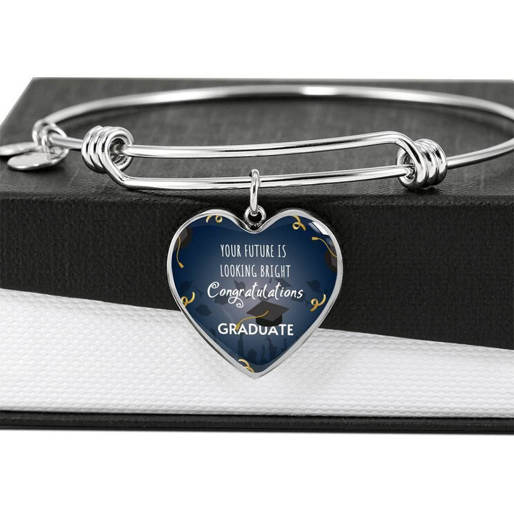 Your Future Is Looking Bright Heart Pendant Bracelet Gift For Women