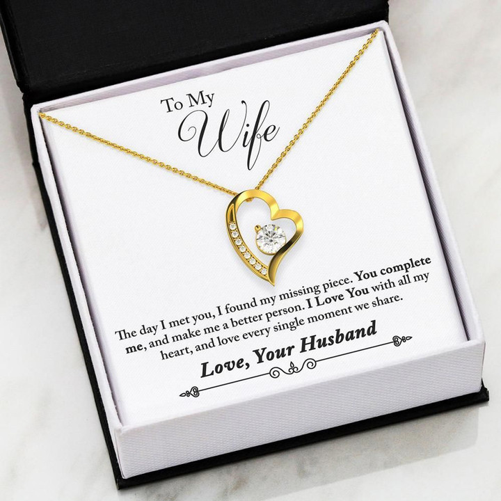 Love You With All My Heart Forever Love Necklace Gift For Wife