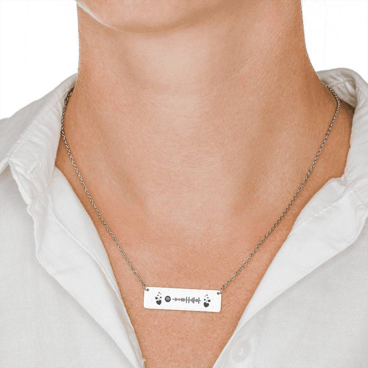 Song Dedicatio What Ifs Kane Brown Horizontal Bar Necklace Gift For Women