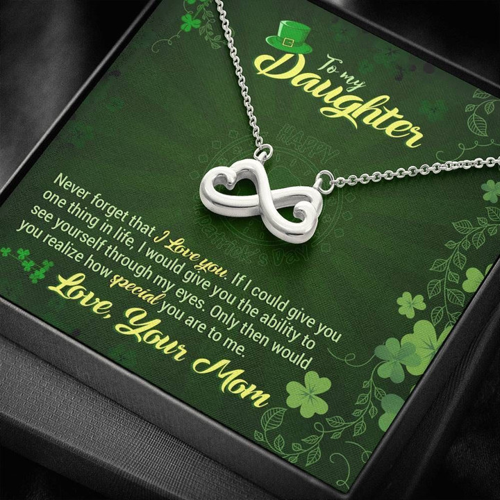 St Patrick's Day Infinity Heart Necklace Gift For Daughter How Special You Are