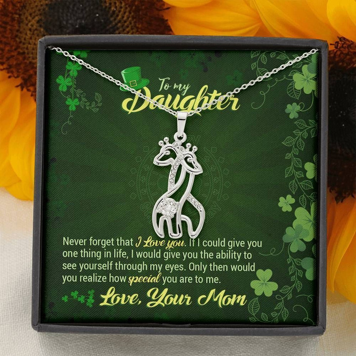 How Special You Are St Patrick's Day Giraffe Couple Necklace Gift For Daughter